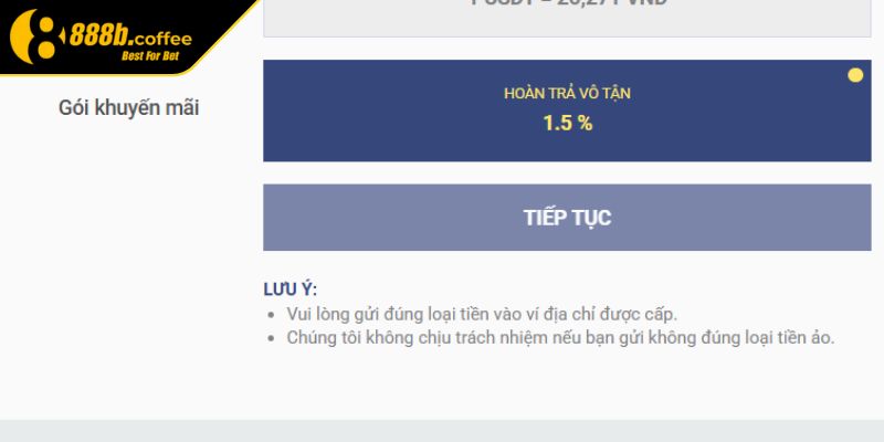 Lưu ý khi nạp rút tiền 888B