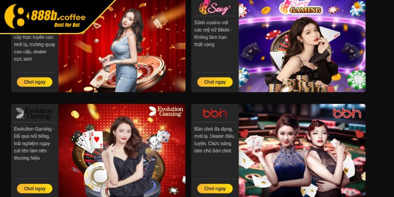 Tổng quan nhà phát hành Evolution Gaming 888B
